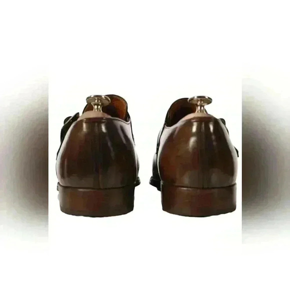 CHURCH'S BROWN CALFSKIN LEATHER WESTBURY MONK STRAP DRESS SHOES 10US ENGLAND - Picture 4 of 11